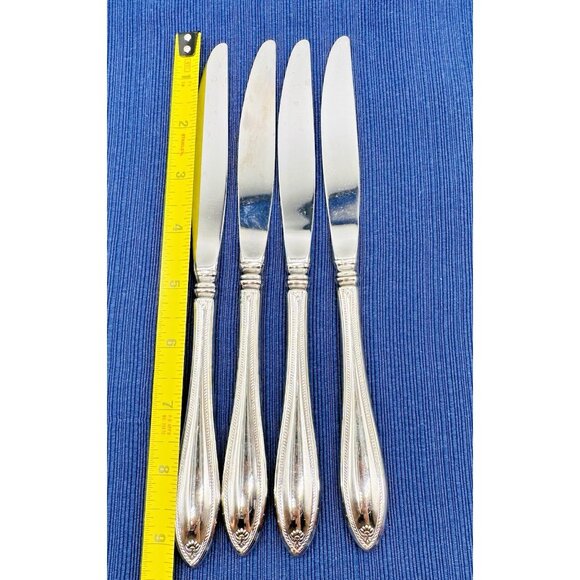 Oneida SHERATON Dinner Knife Glossy USA Stainless Flatware 9.25" Lot of 4 - Picture 6 of 6